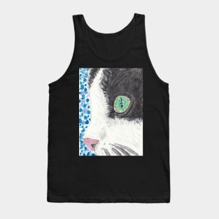 Cat up close face art Tank Top